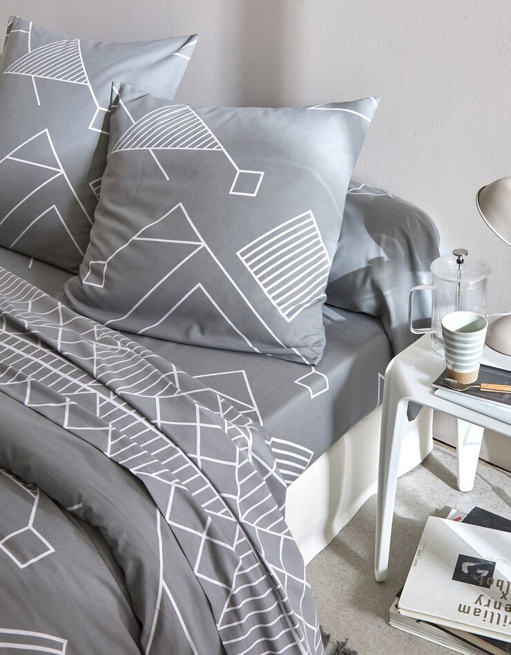 Linge de lit Hector coton (gris)
