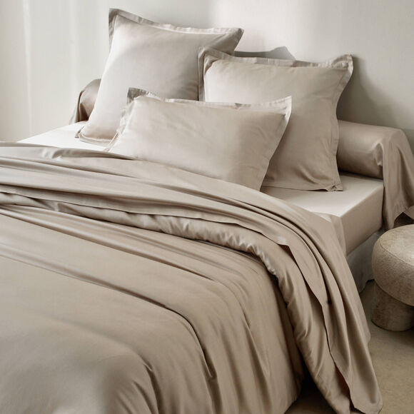 Linge de lit satin uni (gr&egrave;ge)