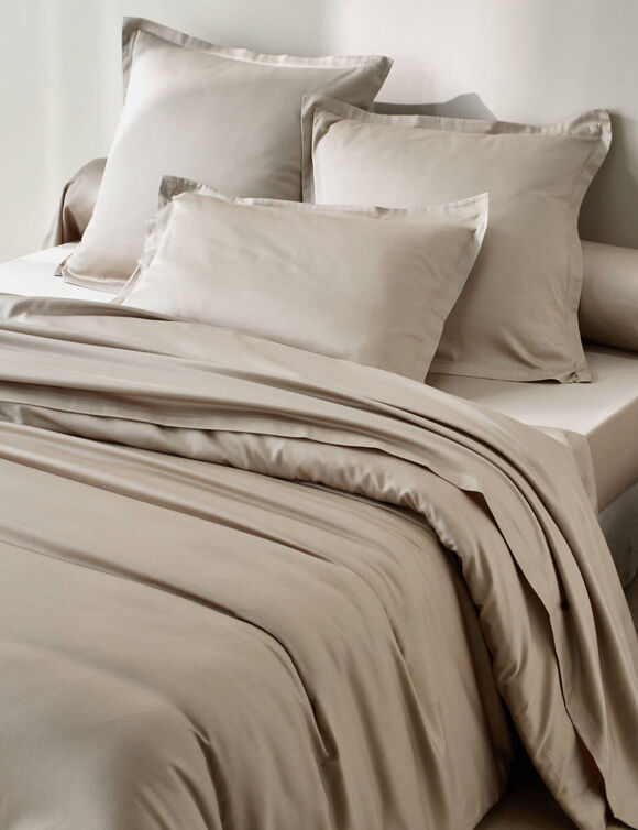 Linge de lit satin uni (gr&egrave;ge)