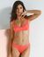 Soutien-gorge coton dentelle imprimé fleurs Coria - sans armatures (corail)
