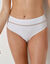 Paia microvezel en plumetis tule slip met hoge taille - set van 2 (wit)