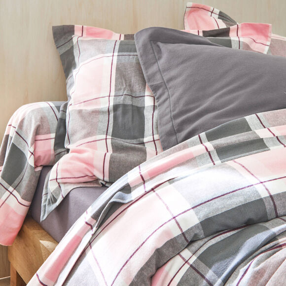 Linge de lit Scott - flanelle tiss&eacute; teint 160 g/m&sup2; (rose)