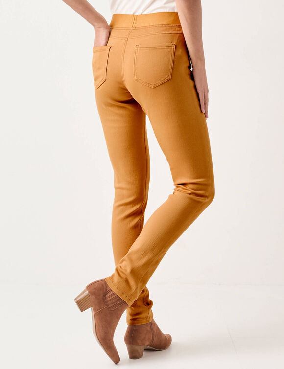 Jegging petite stature - taille élastiquée ultra confort (curry)
