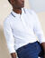 Polo uni maille piqu&eacute;e manches longues (blanc)