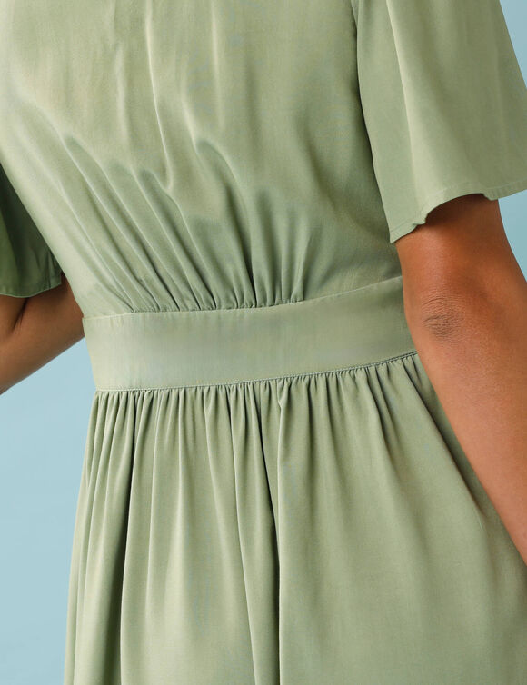 Robe courte boutonn&eacute;e unie, Sp&eacute;cial Petites  (vert)