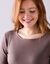 Trui in ribtricot met ronde hals (taupe)