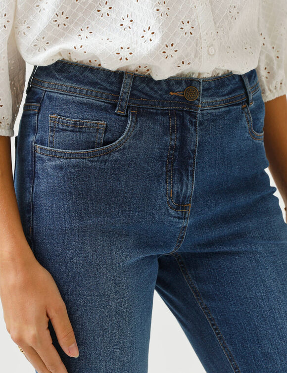 Jean slim 7/8&egrave;me, taille haute, grande stature  (stone)