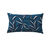Kussenhoes met bladerenprint (blauw)