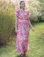 Robe longue manches volant&eacute;es, imprim&eacute; multicolore (multicolore)