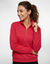 Sweatshirt met hoge kraag en ritssluiting, van geborsteld molton (rood)