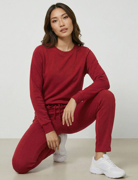 Sweat molleton uni (rouge)