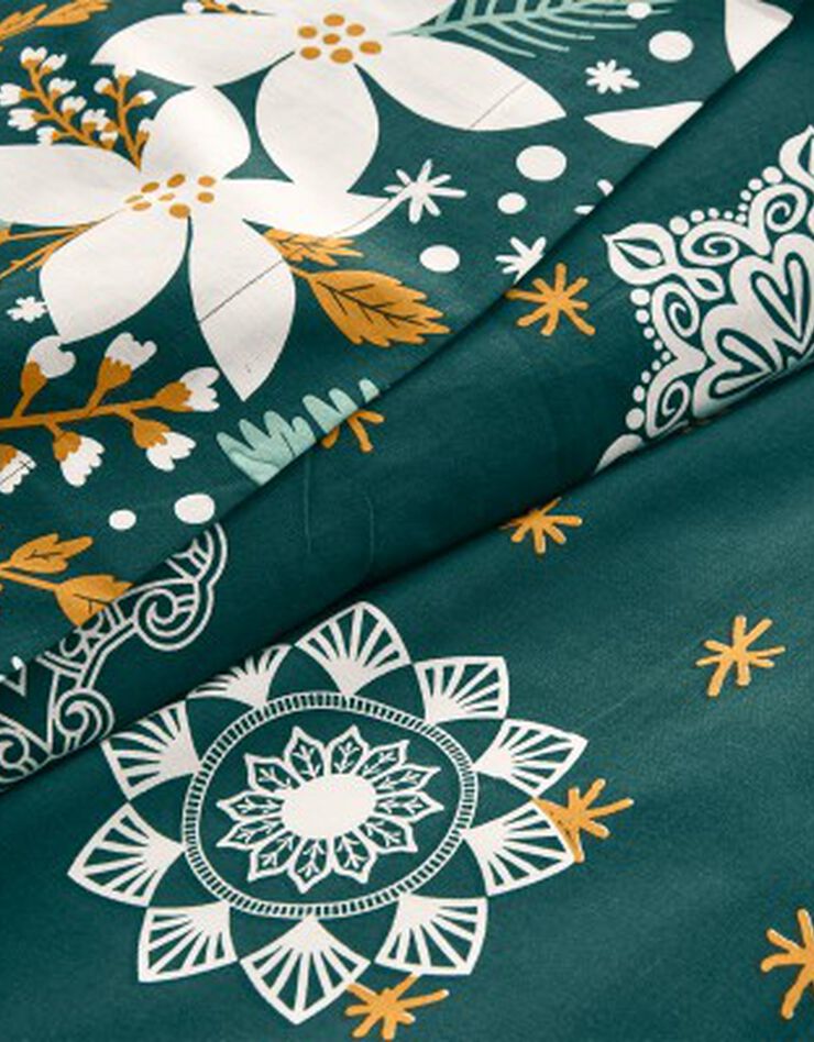 Bedlinnen Sierra in katoen met bloemenprint, groen Bedlinnen Sierra in katoen met bloemenprint, groen, hi-res image number 6