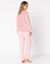 Pyjama manches longues maille polaire motif "renne"  (rose poudré) Pyjama manches longues maille polaire motif "renne"  (rose poudré)
