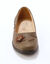 Boots in splitleer met tres en kwastjes - marine (taupe)