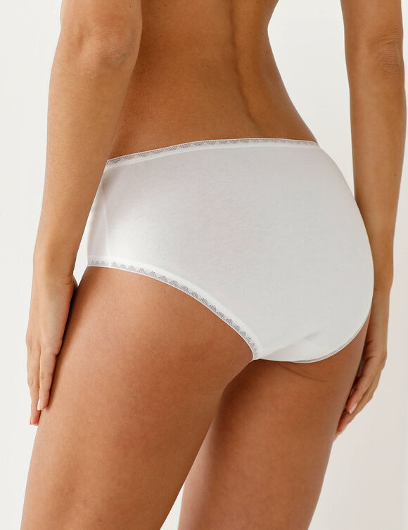 Slip forme midi "GO"  coton issu de l'agriculture biologique  - Lot de 2 (blanc)