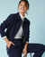 Effen korte blazer, kleine lengtes  (marine)