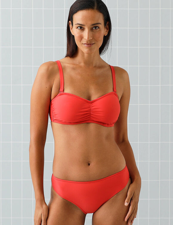 Haut de maillot de bain avec armatures Solaro - forme bandeau (grenadine)