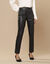 Nauwsluitende 7/8-broek, gecoat aspect (zwart)