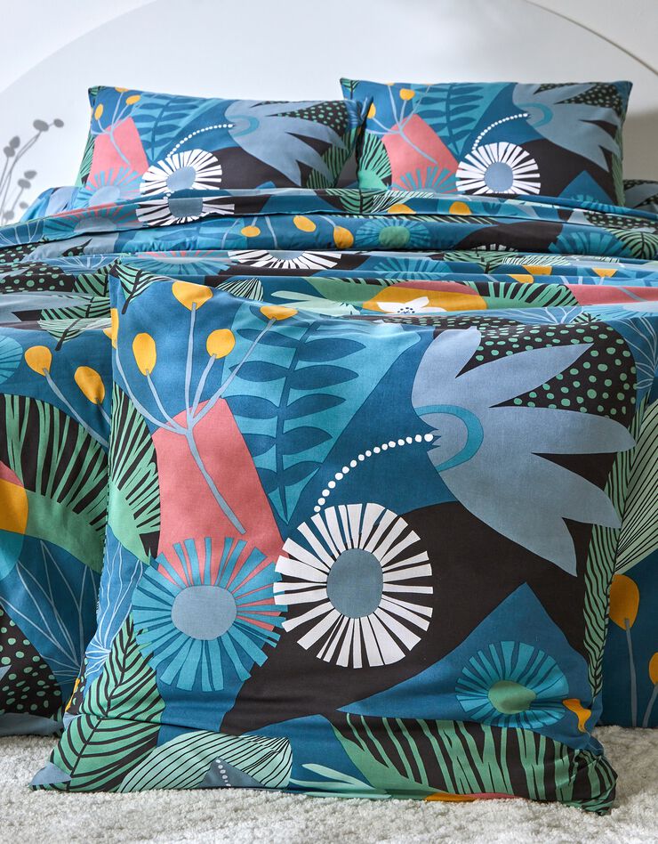 Linge de lit Clara en coton (bleu)