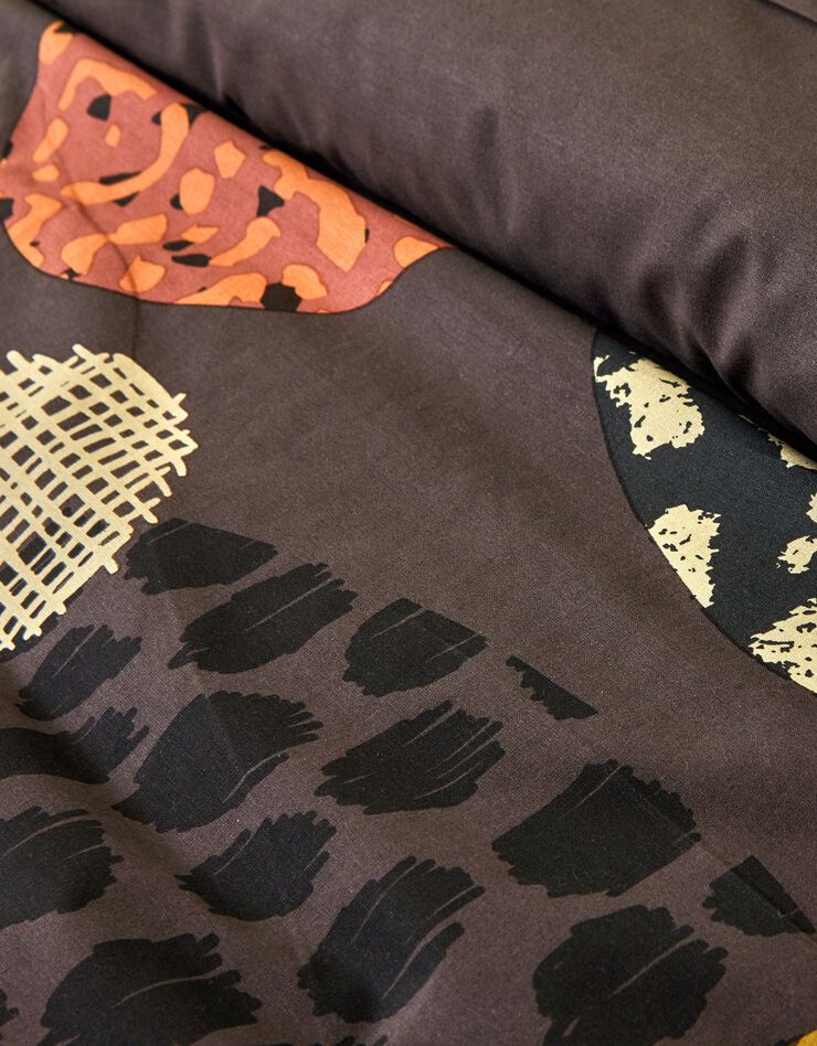 Linge de lit Georges en coton (chocolat)