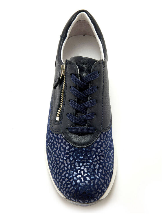 Derby's in leer Hallux Confort (blauw)
