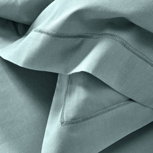 Linge de lit uni coton (c&eacute;ladon)