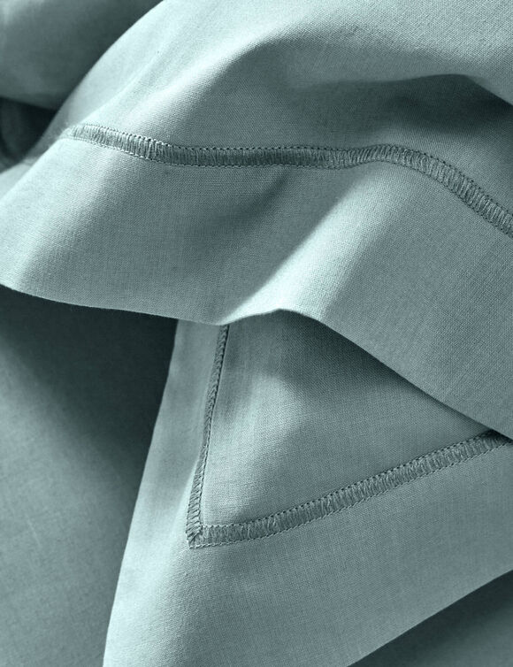 Effen bedlinnen in katoen (celadon)