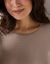Warm T-shirt met lange mouwen van wolmix (lichttaupe)