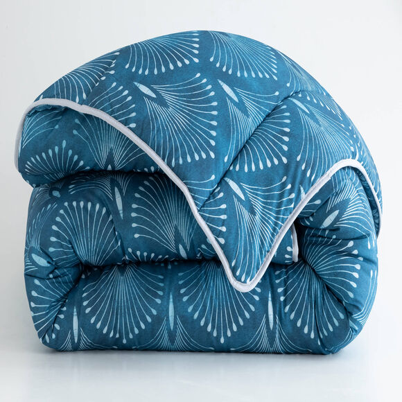 Bedrukt dekbed in katoen Palmito 400 g/m2 (blauw)