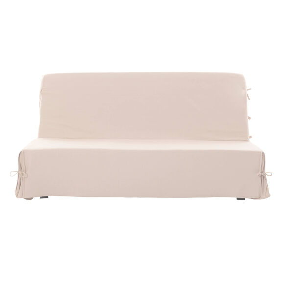 Housse clic-clac standard coton bachette uni (sable)