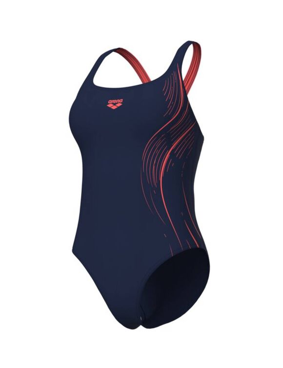 Maillot de bain 1 pièce Scratch (marine / corail)