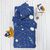 Linge de lit enfant imprim&eacute; Voie lact&eacute;e - coton 57 fils/cm&sup2; (marine)