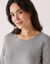 T-shirt thermique col rond - manches longues (gris chiné)
