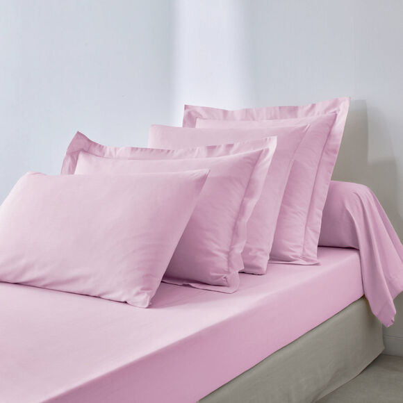 Linge de lit uni coton  (lavande)