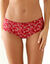 Shorty in stretchkatoen met "panter" print - Set van 4 (rood)