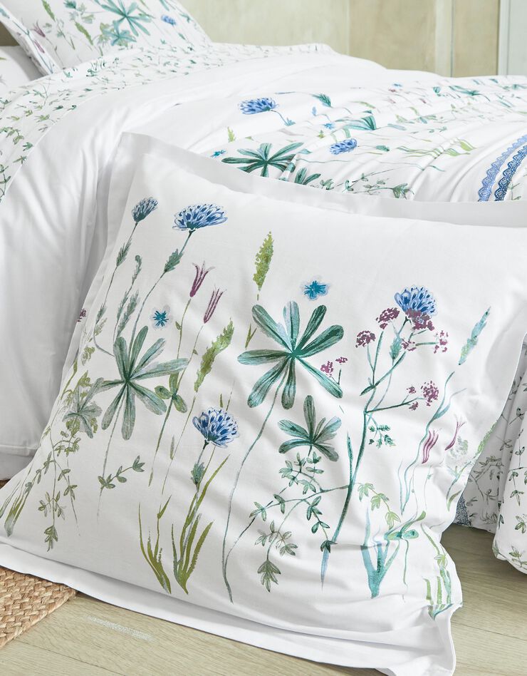 Linge de lit Julie en coton imprimé herbier, blanc Linge de lit Julie en coton imprimé herbier, blanc, hi-res image number 5