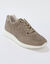 Sneakers met veters, voor gevoelige voeten, rekbaar materiaal - glanzend (zandkleur)
