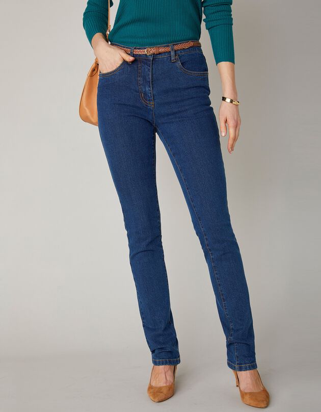 Jean coupe droite stretch - moyenne stature (dark blue)