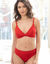 Midislip met hoge taille in rekbare kant en tule Guspini - set van 2 (rood)