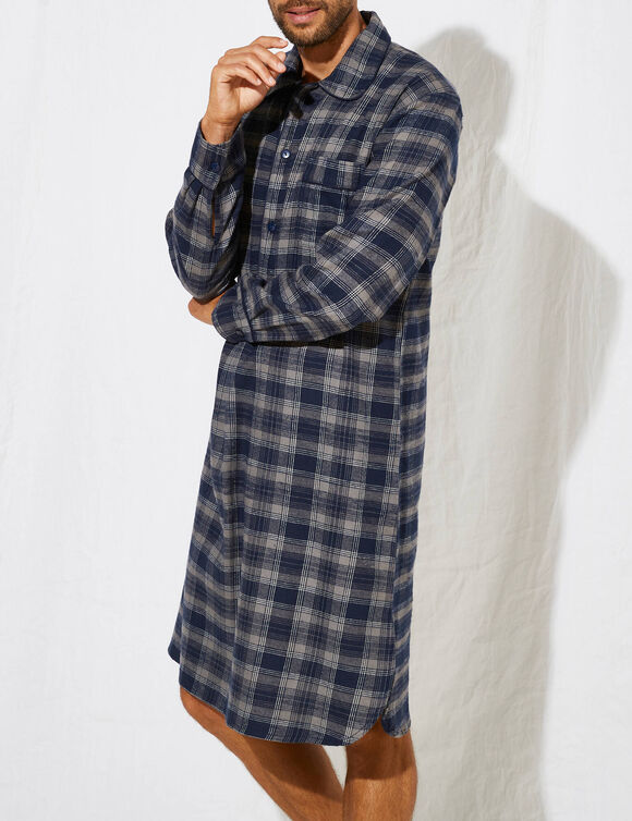 Liquette pyjama flanelle carreaux (gris)