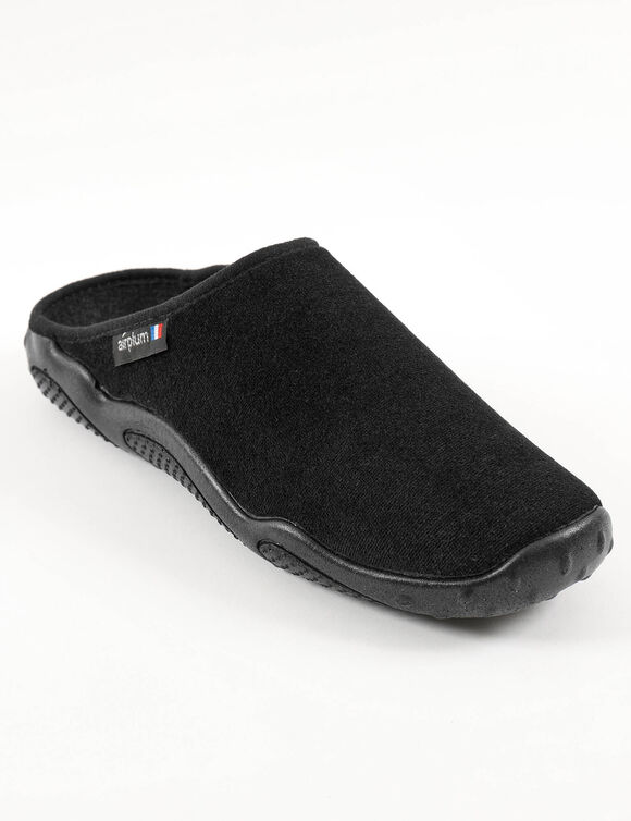 Mules homme Airplum®, semelles Airflex™ textile éponge (noir)