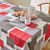 Nappe toile cirée imprimé carrés (rouge)