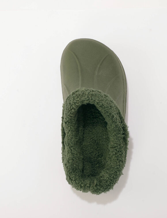 Sabots de jardin homme fourr&eacute;s (kaki)