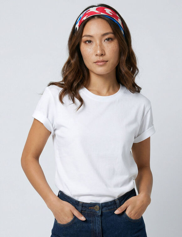 Boxy T-shirt met ellebooglange mouwen (wit)