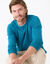Pull pur coton col rond (bleu canard chin&eacute;)