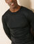 T-shirt sous-v&ecirc;tement homme col rond manches longues chaleur intense - lot de 2 (noir)