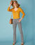 Stretchjeans in bootcutmodel met hoge taille - binnenpijplengte 78 cm (grijs)