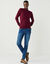 Pull col montant, laine d'agneau (bordeaux)