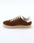Gekleurde vintage sneakers van spaltleer (chocolade)