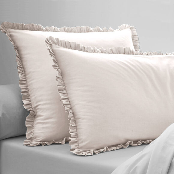 Linge de lit uni - percale de coton 72 fils/cm&sup2; (&eacute;cru)